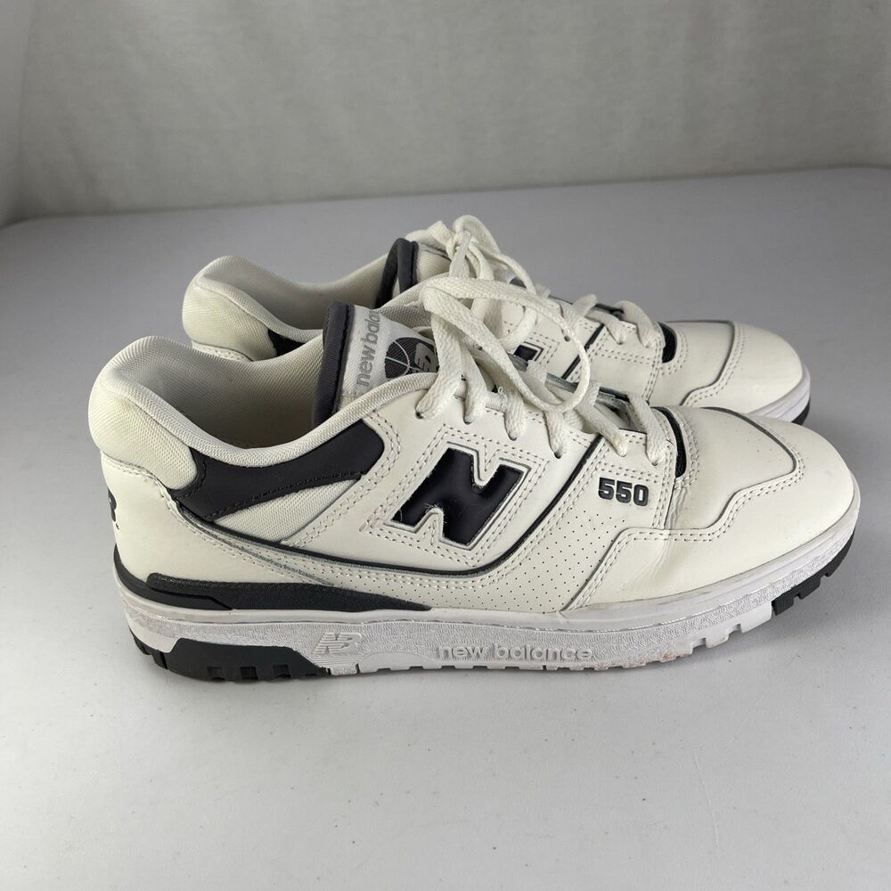 New Balance 550 White & Dark Grey Shoes Sneakers Unisex Size W 10 Run Narrow